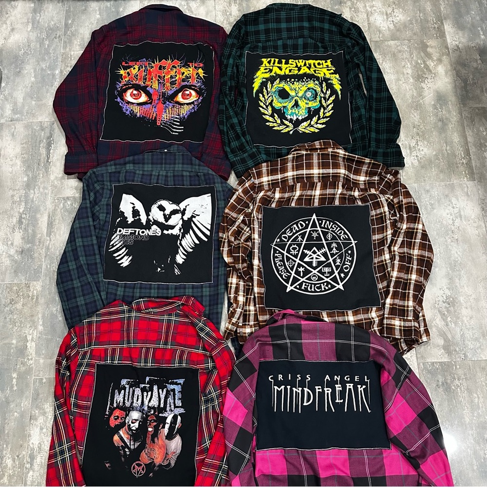 🌟 Reworked Flannels 🪡🧵‼️ Unisex Upcycled One of a Kind